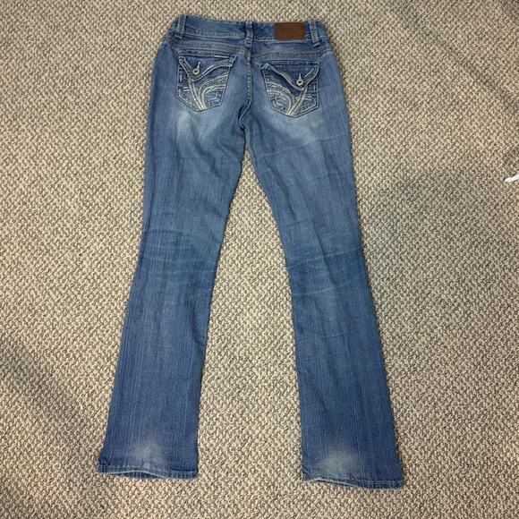 Y2K vintage low rise jeans-bootcut light-medium wash denim - Picture 4 of 5